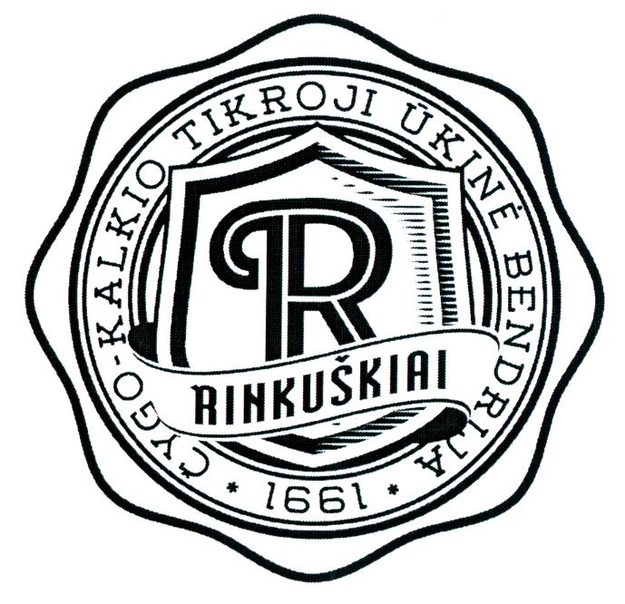 Prekės ženklas: R RINKUŠKIAI ČYGO-KALKIO TIKROJI ŪKINĖ BENDRIJA 1991